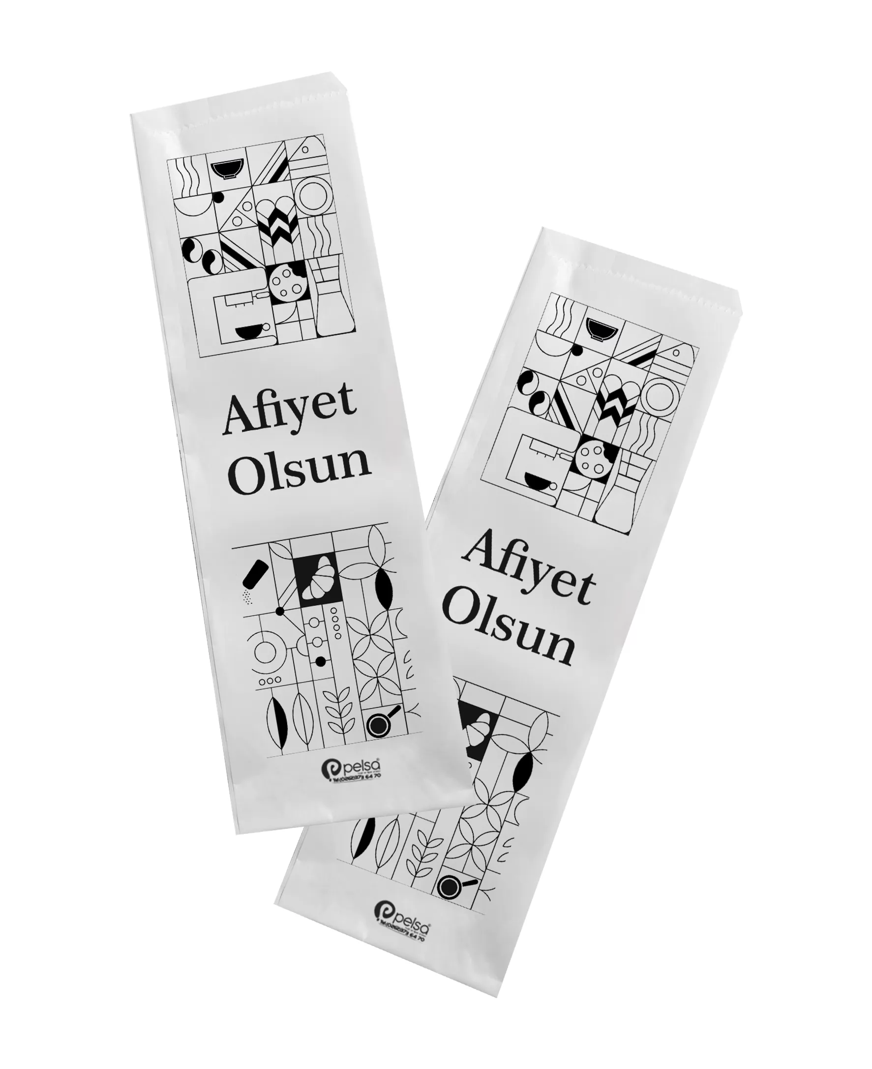 HAZIR BASKILI ÇATAL-BIÇAK KILIFI